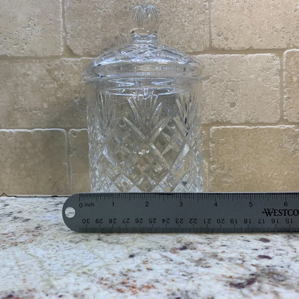 Crystal Biscuit Barrel 7 1/2